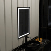 Правоъгълно LED огледало 60x90cm EDGE Touch Demister System, Black Frame Mirrors Korman E Заглавие по подразбиране Alessandro Design