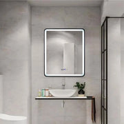 Правоъгълно LED огледало 70x90cm EDGE Touch Demister System, Black Frame Mirrors Korman E Заглавие по подразбиране Alessandro Design