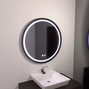 LED кръгло огледало 60 см, Lucea Touch, система против запотяване, димируемо огледало за баня с LED и противозамъгляване Заглавие по подразбиране Alessandro Design