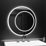 Кръгло LED огледало, 60 см, July Touch Marcello, система за обезпотяване, часовник и термометър, огледала Dimabila Marcello Заглавие по подразбиране Alessandro Design