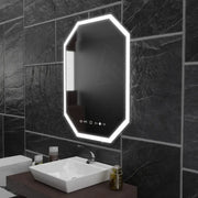 Многоъгълно LED огледало, 60x80 см, сензор Ralya MotionGlow Marcello, система за обезпотяване, часовник и термометър, огледала Dimabila Marcello Заглавие по подразбиране Alessandro Design