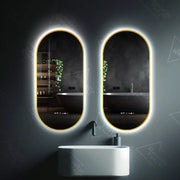 Овално LED огледало, 60x80 см, сензор Revin Marcello, система против запотяване, часовник и термометър, димируеми огледала Marcello Заглавие по подразбиране Alessandro Design