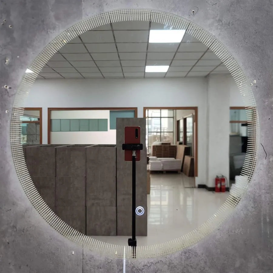 Кръгло светодиодно огледало, 60 см, Lumino Touch, система против запотяване LED огледало за баня и противозамъглител Заглавие по подразбиране Alessandro Design
