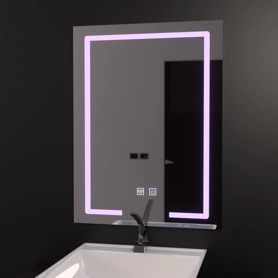 Правоъгълно LED огледало 60x80 см, Touch Vesta, система против запотяване, димируемо огледало за баня с LED и противозамъгляване Заглавие по подразбиране Alessandro Design