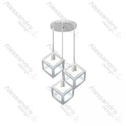 Luster Form Cube, STRUKTUR Cluster, 3xE27, бял, Metal Luster Industrial Заглавие по подразбиране Alessandro Design