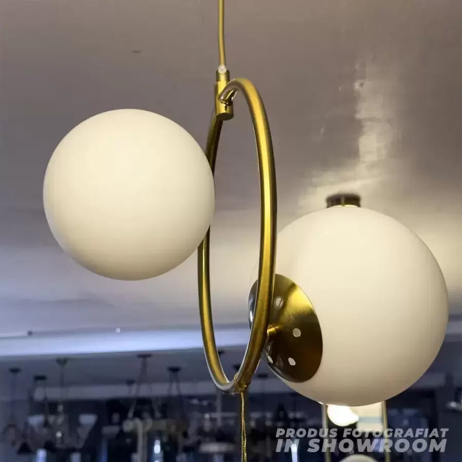 Полилей LOFT Atelier, 2x E27, бяло злато, метал, регулируема височина Модерни полилеи Заглавие по подразбиране Alessandro Design