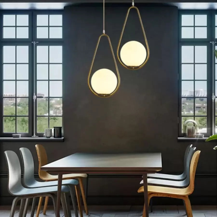 Полилей LOFT Haven, 1x E27, бяло злато, метал, регулируема височина Модерни полилеи Заглавие по подразбиране Alessandro Design