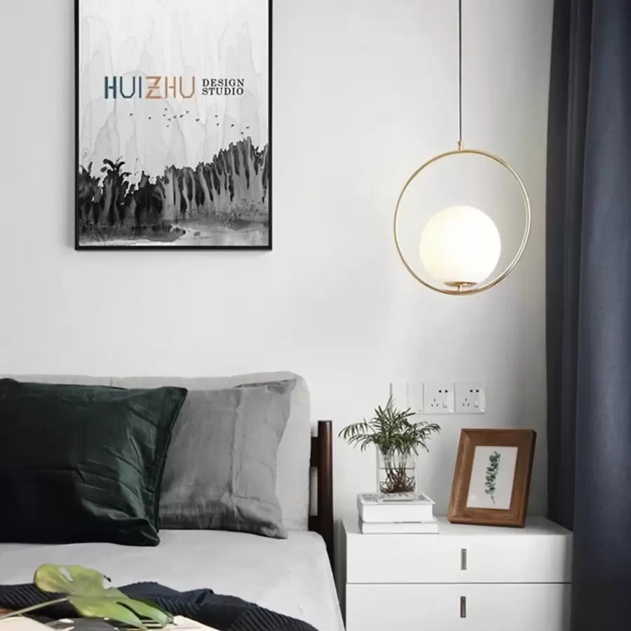 Полилей LOFT Haven, 1x E27, бяло злато, метал, регулируема височина Модерни полилеи Заглавие по подразбиране Alessandro Design