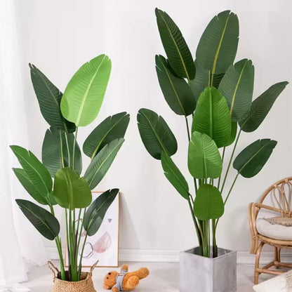 Изкуствено растение Bird of Paradise (Strelitzia Nicolai), 16 листа, без саксия, 180 см зелени изкуствени стайни растения Заглавие по подразбиране Alessandro Design