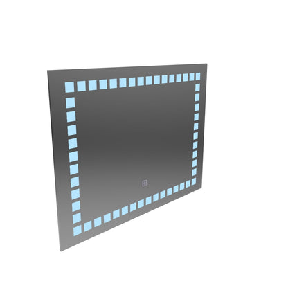 Правоъгълно LED огледало, 80x60cm, Grid Light Basic Touch