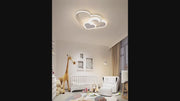 LED полилей с дистанционно AMI 48W, 3 сърца, Студена/Топла/Неутрална светлина, Димируем, Бял