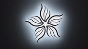LED полилей с дистанционно SAKURA 62W, 5 венчелистчета, Студена/Топла/Неутрална светлина, Димируем, Бял