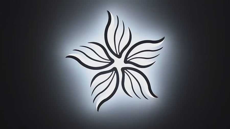 LED полилей с дистанционно SAKURA 62W, 5 венчелистчета, Студена/Топла/Неутрална светлина, Димируем, Бял