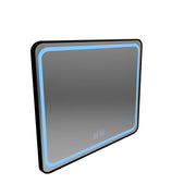 Правоъгълно LED огледало 80x60cm - EDGE Touch Demister System, черна рамка