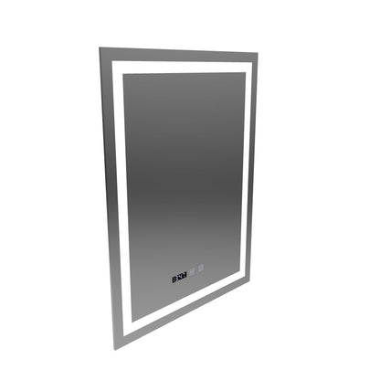 MODENA Touch LED огледало Система против запотяване, часовник и температура 60x80 см