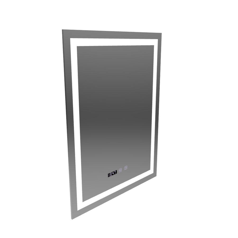 MODENA Touch LED огледало Система против запотяване, часовник и температура 60x80 см