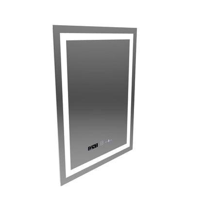Правоъгълно LED огледало, 60x80cm, Verite MotionGlow Marcello, Demister System, Clock & Thermometer, Dimable