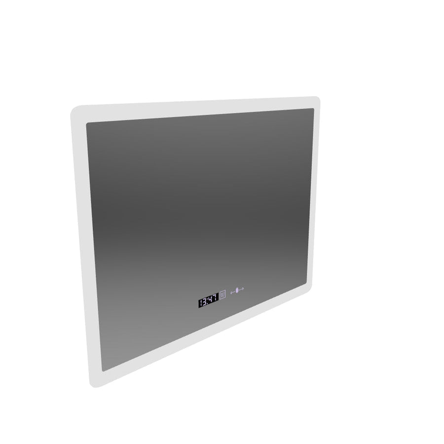 Правоъгълно LED огледало, 80x60 см, сензор ELANCEE MotionGlow Marcello, система за обезпотяване, часовник и термометър, димиране