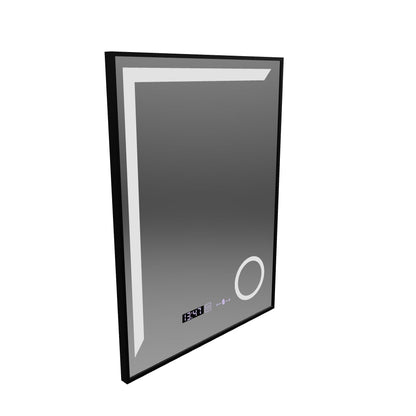 LED огледално сензор Motionglow Francesca 60x80 cm Студена светлина/студ/неутра Намесена рамка за черна четка система отлагания термометър часовник marcello funghi