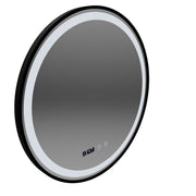 NOVARA LED Touch Mirror система против изпотяване, часовник и температура 60 cm матирана черна рамка