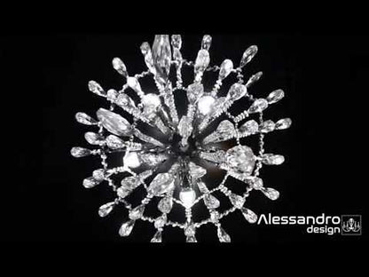 Кристален полилей EDINBURGH Eleganza, 5xE27, диаметър 47 см, блестящ хром