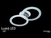 LED полилей с дистанционно BETTY 27W, 2 кръга, Студена/Топла/Неутрална светлина, Димируем, Бял