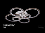 LED полилей с дистанционно BETTY 82W, 6 кръга, Студена/Топла/Неутрална светлина, Димируем, Бял