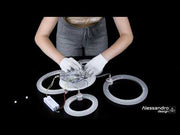 LED полилей с дистанционно BETTY 43W, 4 кръга, Студена/Топла/Неутрална светлина, Димируем, Бял