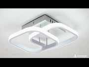 VERTEX Matrix LED полилей, припокриващи се диаманти, метални рамки, 24W, 2 диаманта, студена/топла/неутрална светлина 3000K/4000K/6000K, бял