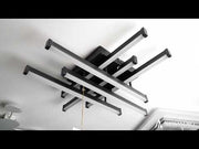 LED полилей с дистанционно управление LINEX, 81W, 6 елемента, линеен, студена/топла/неутрална светлина, димируем, черен