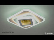 LED полилей NEXA 3D 46W, Квадрат, Студена/Топла/Неутрална светлина, Бял