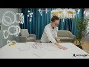 LED полилей с дистанционно управление TULIP 81W, 5 венчелистчета, Студена/Топла/Неутрална светлина, Димируем, Бял