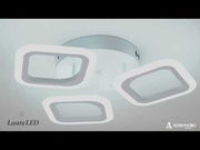 LED полилей ERIKA 20W, 3 квадрата, топла/неутрална/студена светлина, бял, метал и акрил
