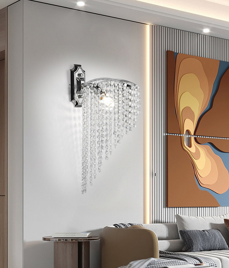 Стенна лампа Cristal Ander 1x E14 Блестящ хром Вътрешна стенна лампа Заглавие по подразбиране Alessandro Design