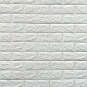Комплект от 10x самозалепващи се 3D тапети Бели тухли от мека пяна, 70cm x 77cm x 2 mm 3D тапет Заглавие по подразбиране Alessandro Design