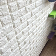 Комплект от 10x самозалепващи се 3D тапети Бели тухли от мека пяна, 70cm x 77cm x 2 mm 3D тапет Заглавие по подразбиране Alessandro Design