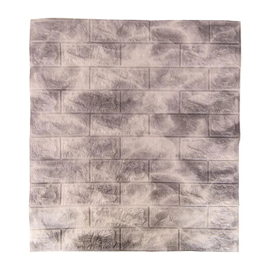 Комплект от 10x самозалепващи се 3D тапети Сиви тухли от мека пяна, 77cm x 70cm x 6mm 3D тапет Заглавие по подразбиране Alessandro Design