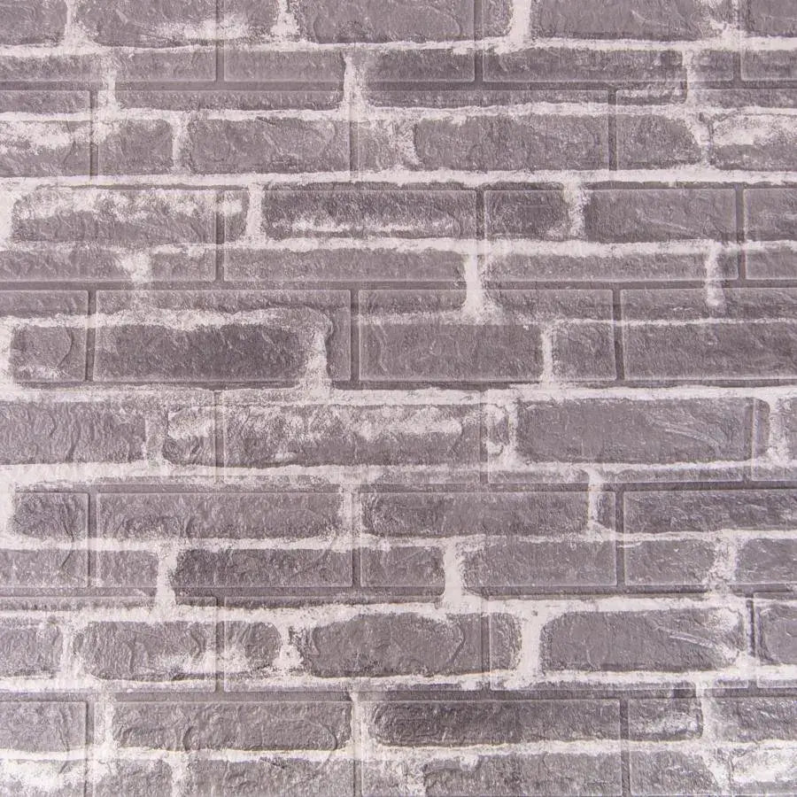 Комплект от 10x самозалепващи се 3D тапети Сиви тухли от мека пяна, 77cm x 70cm x 6mm 3D тапет Заглавие по подразбиране Alessandro Design
