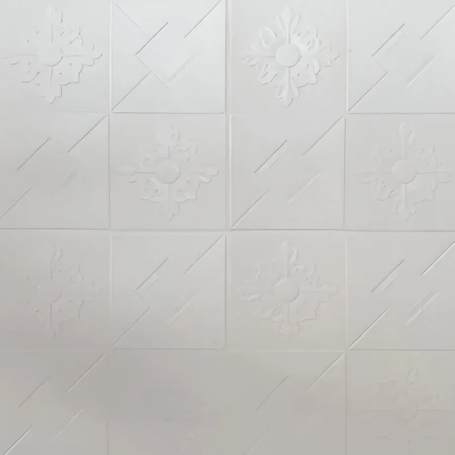 Комплект от 10x самозалепващи се 3D тапети от мека пяна, 70cmx70cmx2mm, бели 3D тапети Заглавие по подразбиране Alessandro Design