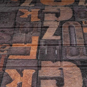 Комплект от 10x самозалепващи се кафяви 3D тапети от мека пяна, 80cmx70cmx6mm, 3D тапет с шарка на тъмнокафяви букви Заглавие по подразбиране Alessandro Design