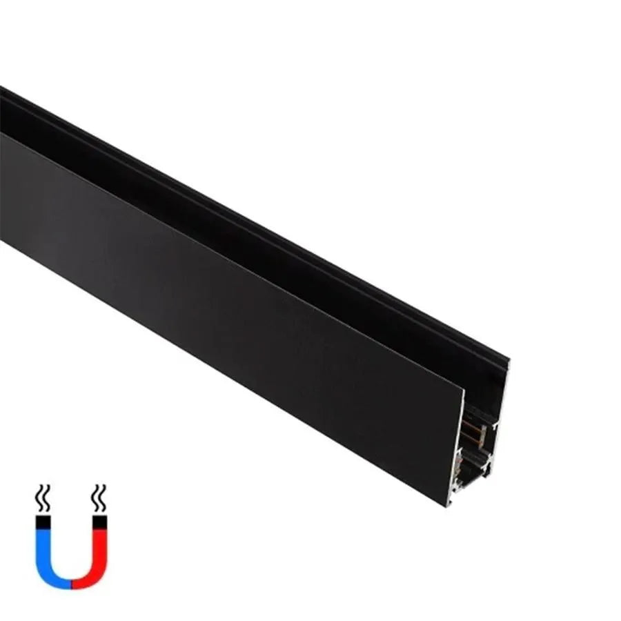 Приложена релса за магнитни проектори, 2 м, черна магнитна релса Заглавие по подразбиране Alessandro Design