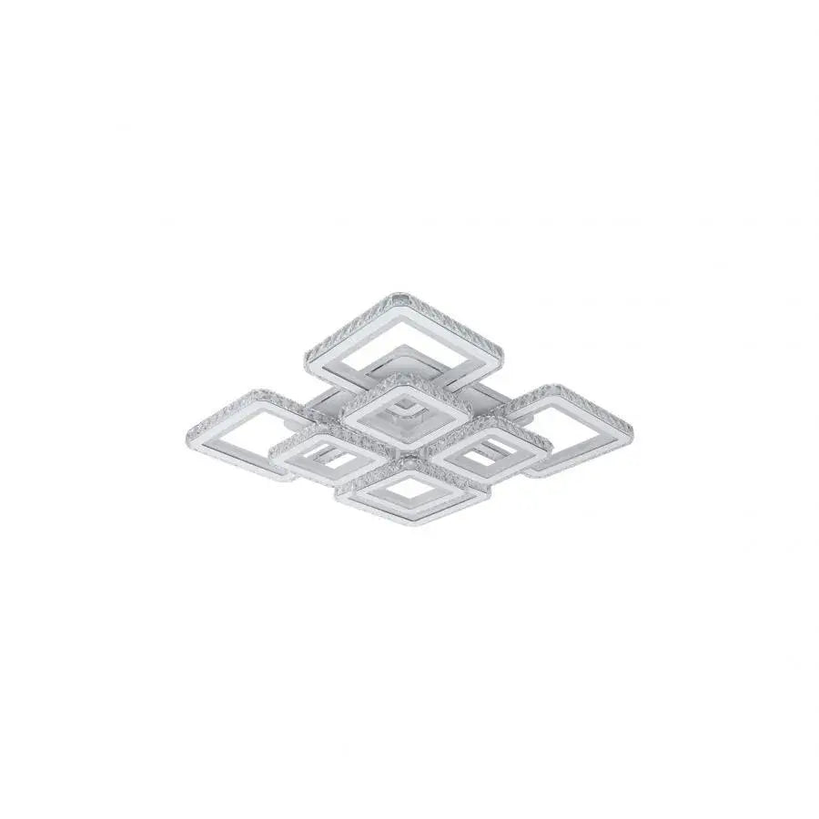 LED полилей с дистанционно управление и кристал LEILA 175W, 8 квадрата, студена/топла/неутрална светлина, димиране, лъскаво бял хром LED полилеи с дистанционно управление Заглавие по подразбиране Alessandro Design