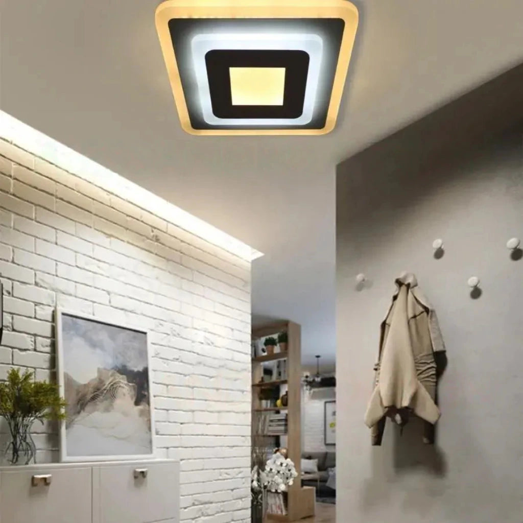 LED полилей MORNIKA 14W, диаметър 25 см, квадрат, неутрална светлина, бял LED полилей Заглавие по подразбиране Alessandro Design